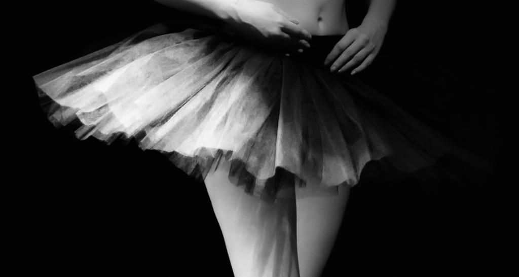 Dettaglio di una danzatrice classica in scena